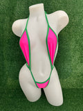 JILLYROCKS 1 pc neon pink green slingshot rave festival stripper piece