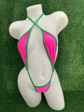 JILLYROCKS 1 pc neon pink green slingshot rave festival stripper piece