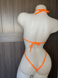JILLYROCKS 1 Pc DIAMOND Exotic thong Tropical print bodysuit