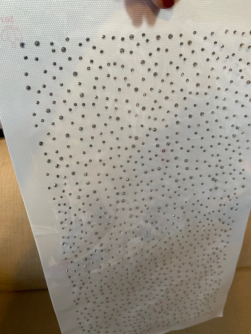 JROCK DESIGNS HOTFIX Crystal scattered Crystal Rhinestones sheet 8" X 16"