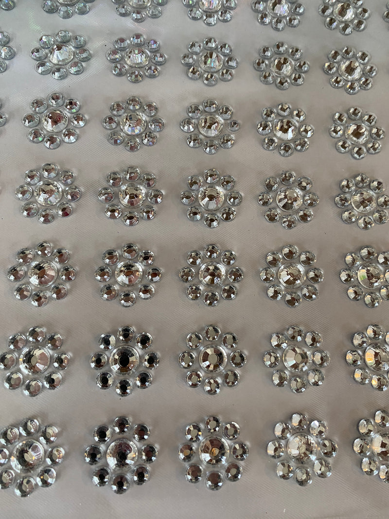 JROCK DESIGNS Hot Fix  Crystal and AB flowers