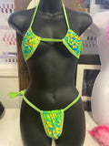 JILLYROCKS 2 pc Turquoise Tropical TUM bikini set