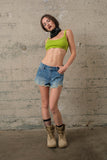 LSS SIG8 rib stretch crop top