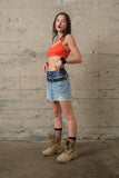 LSS SIG8 rib stretch crop top