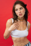 LSS SIG8 rib stretch crop top