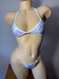 JILLYROCKS 2 PC Lavender triangle top micro thong set