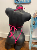 JILLYROCKS 1 pc thong Slingshot Neon pink rhinestone