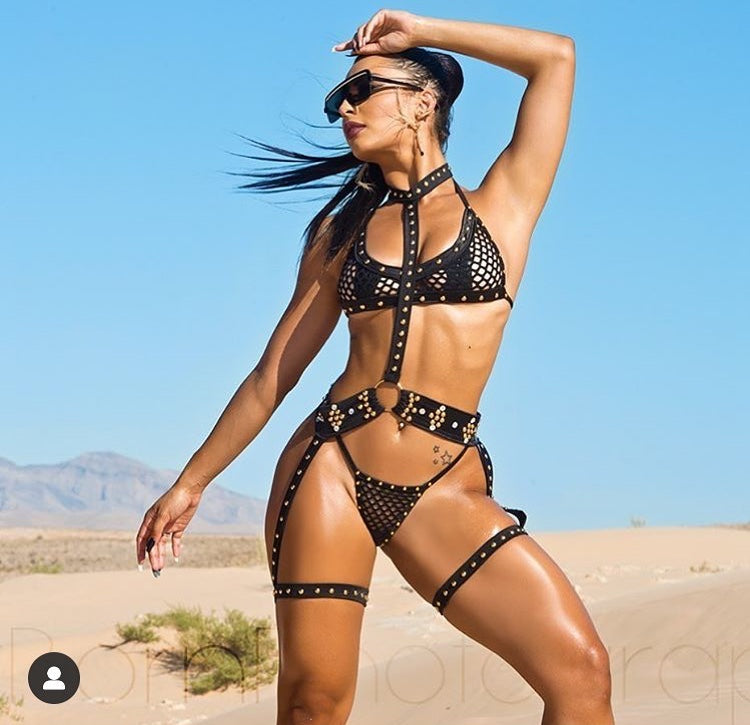PRE-ORDER Black net GARTER Set